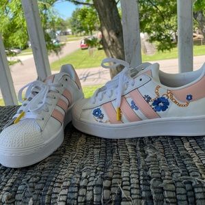 Limited Edition Adidas embroidered Superstars